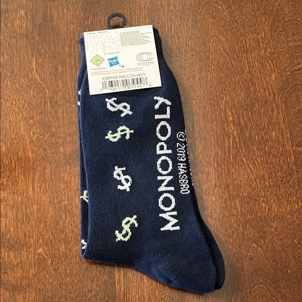 NEW! Monopoly Navy Men’s Socks - Picture 2 of 2